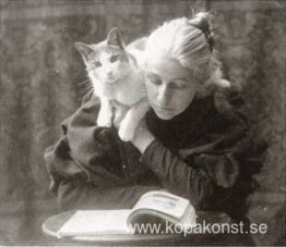Amelia Van Buren med Cat Amelia Van Buren med Cat
