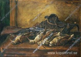 Stilleben. Woodcock och pistol. Stilleben. Woodcock och pistol.