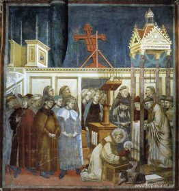St Francis av Assisi förbereder julkrubban på Grecchio St Francis av Assisi förbereder julkrubban på Grecchio