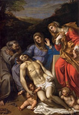 Pietà med St Francis och Maria Magdalena Pietà med St Francis och Maria Magdalena