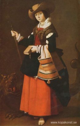Saint Margaret, klädd som en herdinna Saint Margaret, klädd som en herdinna
