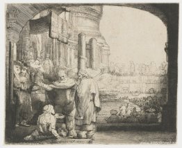 Petrus och Johannes botar krymplingen vid templets port Petrus och Johannes botar krymplingen vid templets port