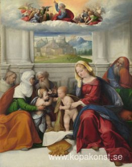 Den heliga familjen med heliga Den heliga familjen med heliga