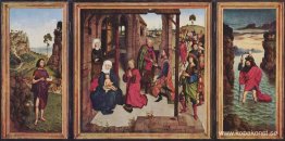 Triptyk Brabants pärla. Vänster flygel: Johannes Döparen, mittpa Triptyk Brabants pärla. Vänster flygel: Johannes Döparen, mittpa