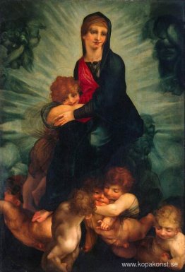 Madonna och barn med Putti Madonna och barn med Putti