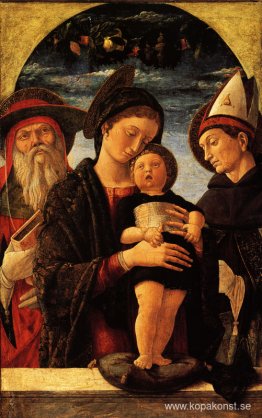 Jungfrun och barnet med Saint Hieronymus och Louis av Toulouse Jungfrun och barnet med Saint Hieronymus och Louis av Toulouse