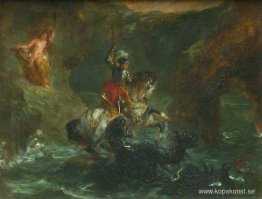 Saint George kämpar mot draken, Perseus levererar Andromeda Saint George kämpar mot draken, Perseus levererar Andromeda