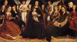 Madonna med änglar och helgon Madonna med änglar och helgon