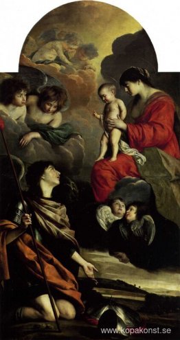 Sankt Mikael dedicerar sina vapen till Jungfrun Sankt Mikael dedicerar sina vapen till Jungfrun