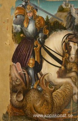 St George med drakens huvud St George med drakens huvud