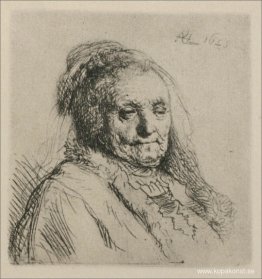Byst av en gammal kvinna, Rembrandts mor Byst av en gammal kvinna, Rembrandts mor