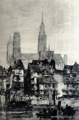 Framifrån av katedralen Framifrån av katedralen