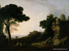 Landskapscapriccio med Horatiernas och Curiatiernas grav och Mae Landskapscapriccio med Horatiernas och Curiatiernas grav och Mae