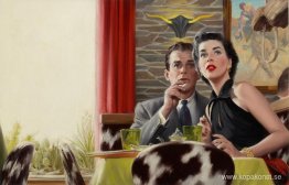 Half Guilty Wife, illustration av kvinnlig kamrat, april 1953 Half Guilty Wife, illustration av kvinnlig kamrat, april 1953