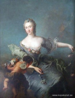 Porträtt av Louise Albertine von Grappendorf som Flora Porträtt av Louise Albertine von Grappendorf som Flora