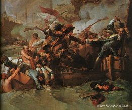 Slaget vid La Hogue, förstörelse av den franska flottan, 22 maj Slaget vid La Hogue, förstörelse av den franska flottan, 22 maj