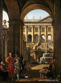 Fantastisk arkitektur med porträtt av Franciszek Salezy Potocki Fantastisk arkitektur med porträtt av Franciszek Salezy Potocki