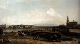 Dresden från Elbes vänstra strand, nedanför befästningen Dresden från Elbes vänstra strand, nedanför befästningen