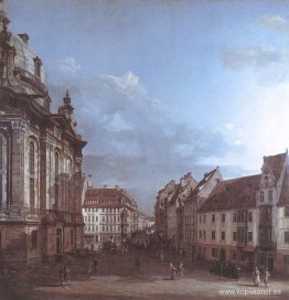 Dresden, Frauenkirche och Rampische Gasse Dresden, Frauenkirche och Rampische Gasse