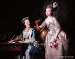 Porträtt av en äldre dam med sin dotter Porträtt av en äldre dam med sin dotter