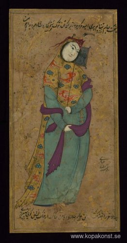 En dam med en fläkt En dam med en fläkt