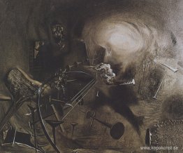 Porträtt av Juan de Pareja som reparerar en sträng av hans mando Porträtt av Juan de Pareja som reparerar en sträng av hans mando