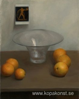 Apelsiner och glasskål Apelsiner och glasskål