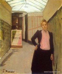 Biljettförsäljare på Moulin de la Galette danshall Biljettförsäljare på Moulin de la Galette danshall