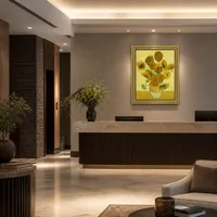 Stilleben - Vas med femton solrosor — Boutiquehotell