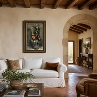 Vas av stockrosor — Italiensk villa