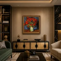 Vas med röda vallmo — Art déco-lägenhet