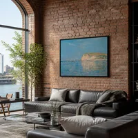 Lågvatten vid Pourville 02 — Loft vid floden