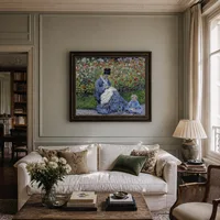 Camille Monet och ett barn i konstnärens trädgård i Argenteuil — Parislägenhet
