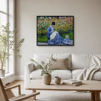 Camille Monet och ett barn i konstnärens trädgård i Argenteuil — Skandinaviskt hem
