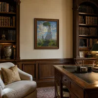 Promenade, Kvinna med ett parasoll — Italiensk villa