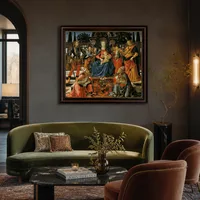 Madonna och barn tronade med fyra änglar, ärkeänglarna Mikael oc — Boutiquehotell