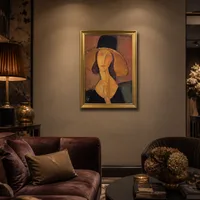 Porträtt av Jeanne Hebuterne i en stor hatt — Boutiquehotell