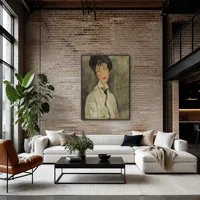 Kvinna med en svart slips — Modern loft