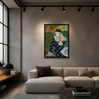 Harlekin lutande — Modern loft