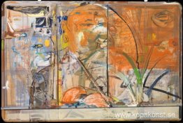 Självporträtt vid ett bord Självporträtt vid ett bord