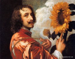 Självporträtt med en solros Självporträtt med en solros