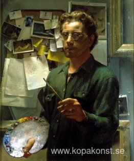 Självporträtt med palett Självporträtt med palett