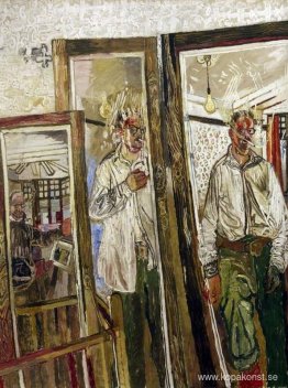 Tre självporträtt med en vit vägg Tre självporträtt med en vit vägg