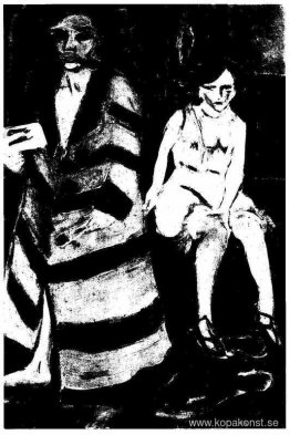 Självporträtt med modell Självporträtt med modell