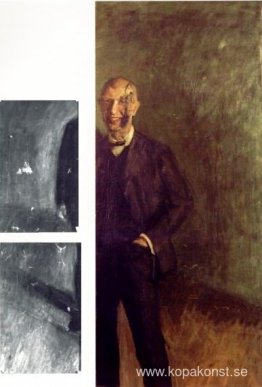 Fragment av ett leende självporträtt i full längd Fragment av ett leende självporträtt i full längd