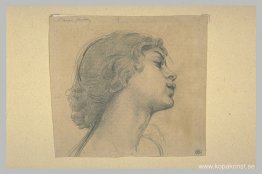 Ung mans huvud, i profil till höger Ung mans huvud, i profil till höger