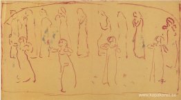 Tretton stående draperade figurer Tretton stående draperade figurer