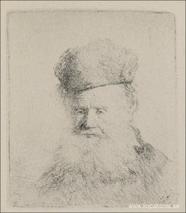 En man med ett stort skägg och en låg pälsmössa En man med ett stort skägg och en låg pälsmössa