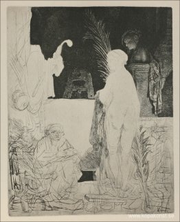 En konstnär som ritar efter en modell En konstnär som ritar efter en modell