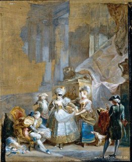 Elegant företag som förbereder sig för en maskerad bal Elegant företag som förbereder sig för en maskerad bal